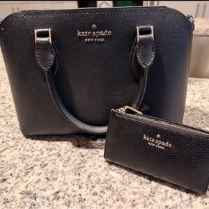 Kate Spade Black Satchel and Wallet
